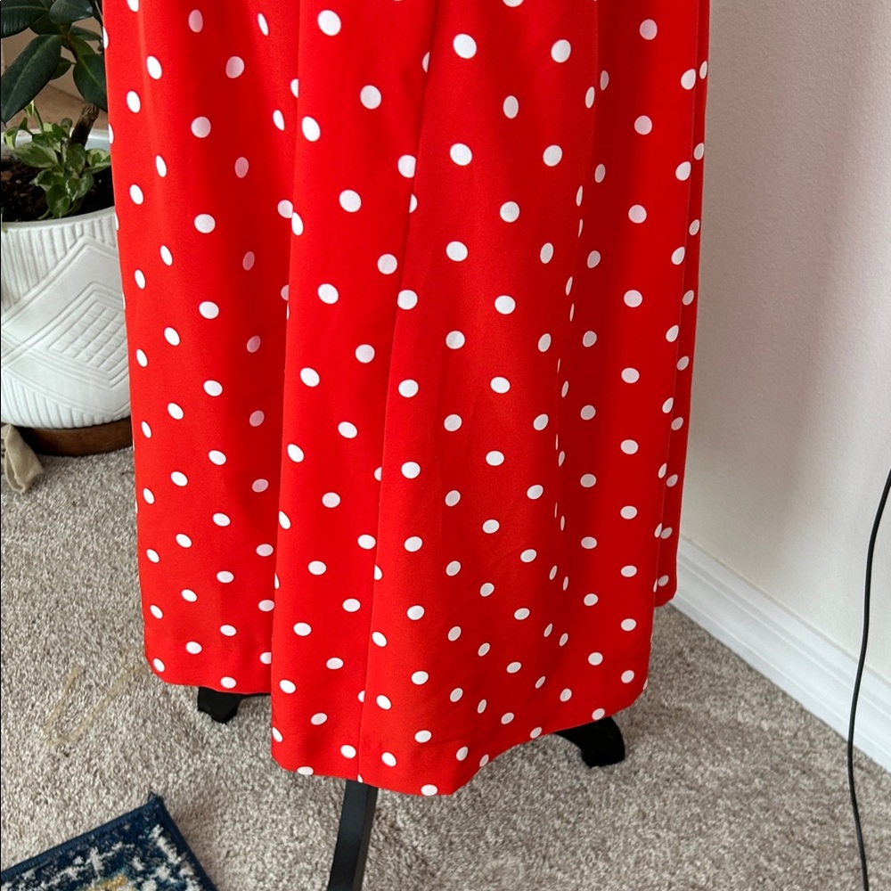 Chaus Petite orange  Polka Dot vintage Skirt with pockets - Picture 7 of 9